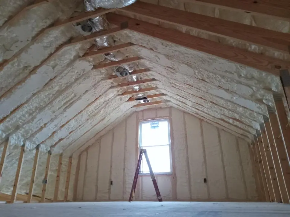 Spray foam roofing application for Crawl Space Insulation project in Clearfield